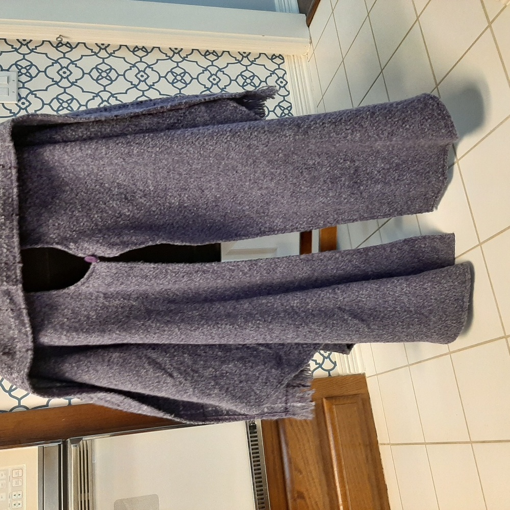 Irish Mauve tweed wool shawl or cape